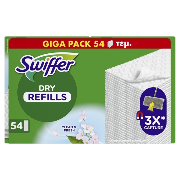 Εικόνα από Swiffer Dry Ανταλλακτικά Πανάκια 54 Τεμαχίων