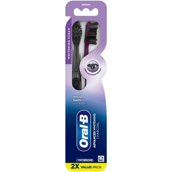 Εικόνα από Oral-B Oδοντόβουρτσα Pro White Charcoal 40 Mέτρια 2 Tεμάχια