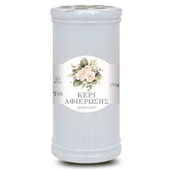 Εικόνα της Clever Casa Κερί Αφιέρωσης Premium Τ40. Άσπρο 55 Ωρών