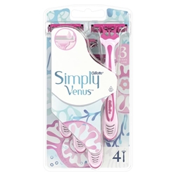 Εικόνα της Gillette Woman Ξυραφάκι Simply Venus 3  Blister 4 Τεμαχίων