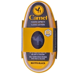 Εικόνα της Camel αυτογυάλιστος  σπόγγος υποδημάτων με κερί & σιλικόνη , μαύρο