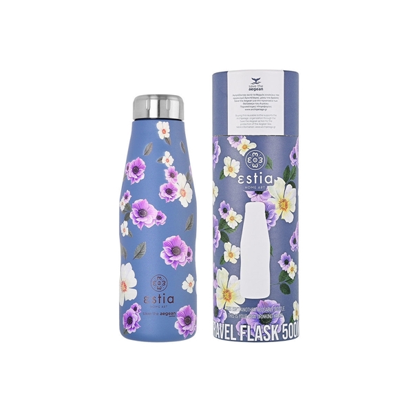 Εικόνα από Estia Travel Flask Save The Aegean Garden Blue 0.5lt