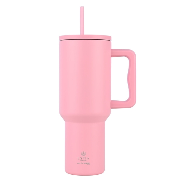 Εικόνα από Estia Θερμος Straw Tumbler XL Save The Aegean Blossom Rose 1200 ml