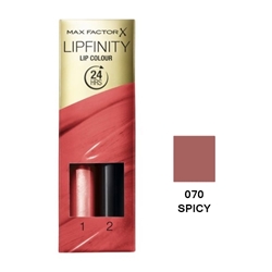 Εικόνα της Max Factor Lipfinity Lipstick 070 Spicey 1,9gr