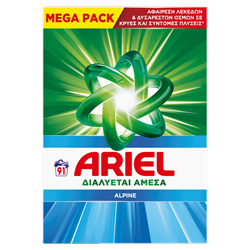 Εικόνα της Ariel Σκόνη Πλυντηρίου Alpine 91 Μεζούρες