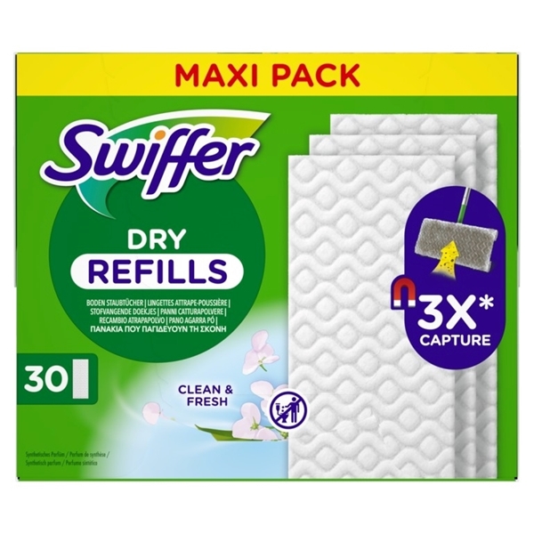 Εικόνα από Swiffer Dry Ανταλλακτικά Πανάκια Fresh 30 Tεμαχίων