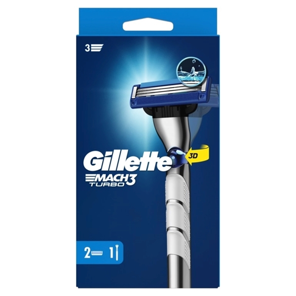 Εικόνα από Gillette Mηχανή Mach3 Turbo (Mηχανή+2 Aντ/κα)