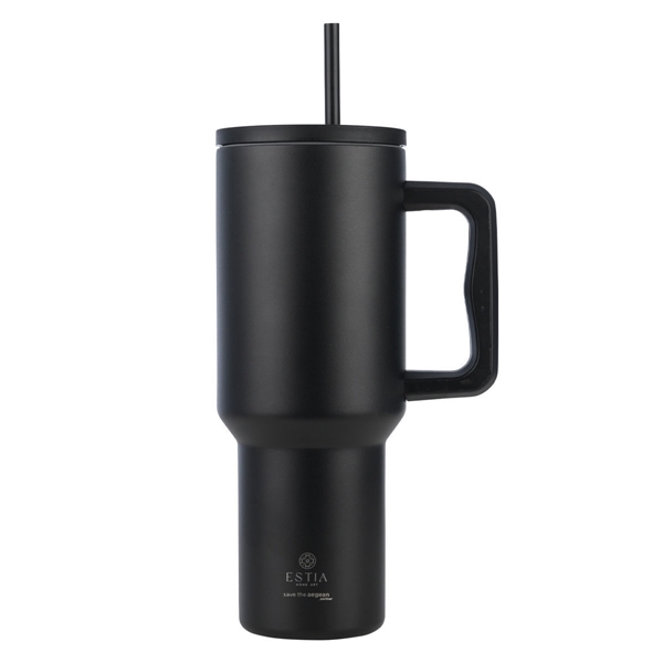 Εικόνα από Estia Θερμος Straw Tumbler XL Save The Aegean Midnight Black 900 ml