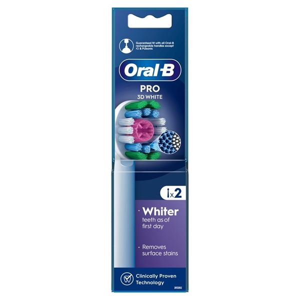 Εικόνα από Oral-B Aνταλλακτικά 3D White για Hλεκτρική Oδοντόβουρτσα 2 Tεμάχια