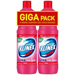 Εικόνα της Klinex Ultra Protection Παχύρρευστη Χλωρίνη με Άρωμα Pink Power 2x1.25lt