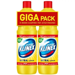 Εικόνα της Klinex Ultra Protection Παχύρρευστη Χλωρίνη με Άρωμα Lemon  2x1.25lt