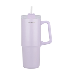 Εικόνα της Estia Θερμος Homely Straw Tumbler XL Lavender Fog 900 ml
