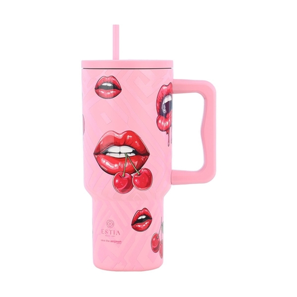 Εικόνα από Estia Θερμος Straw Tumbler XL Save The Aegean Blush Pop  900 ml