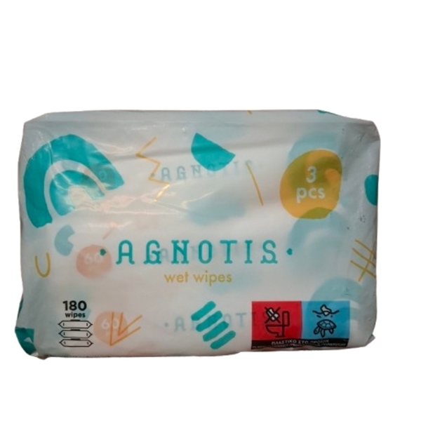 Εικόνα από Agnotis Μωρομάντηλα Χωρίς Parabens & Οινόπνευμα  με Καπάκι 3x60τμχ