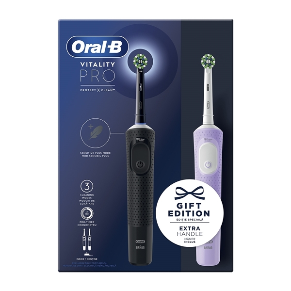 Εικόνα από Oral-B Vitality Pro Black + Pink Duo Pack box