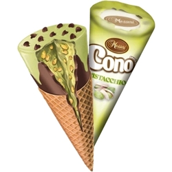 Εικόνα της Messori Χωνάκι γκοφρέτας με γέμιση σοκολάτας και φιστίκι 22gr