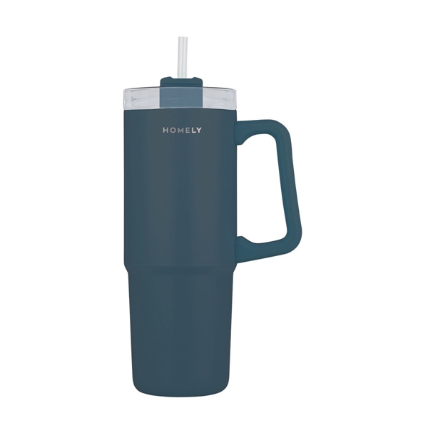 Εικόνα από Estia Θερμος Homely Straw Tumbler XL Indigo Blue  900 ml