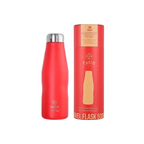 Εικόνα από Estia Travel Flask Save The Aegean Red Matte 0.5lt