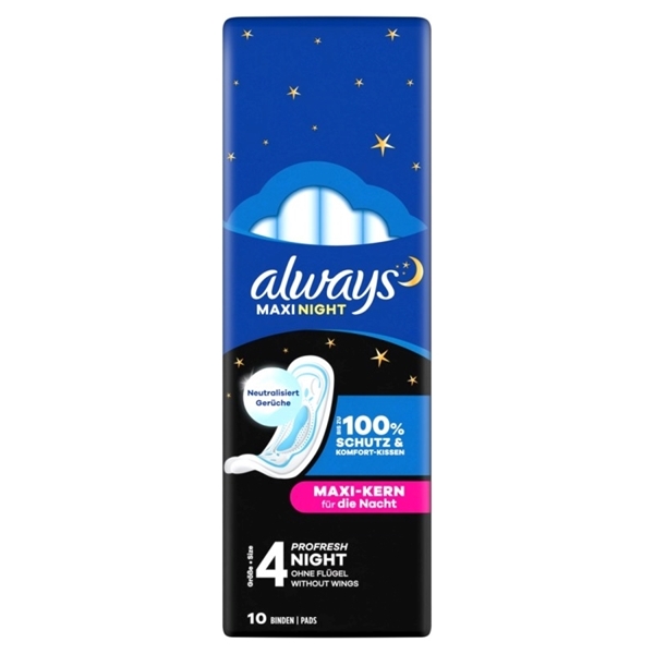 Εικόνα από Always Σερβιέτα Maxi Night 10 Τεμαχίων