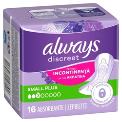 Εικόνα της Always Discreet Pads Small Plus 16 Τεμαχίων