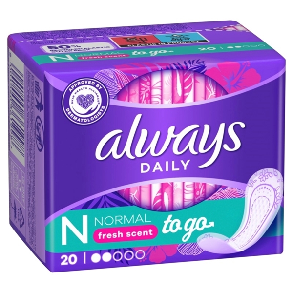 Εικόνα από Always Dailies Fresh Scent Normal Σερβιετάκια Singles To Go 20τμχ