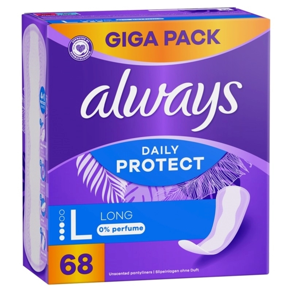Εικόνα από Always Σερβιετάκια Daily Protect Long 0% 68 Τεμαχίων