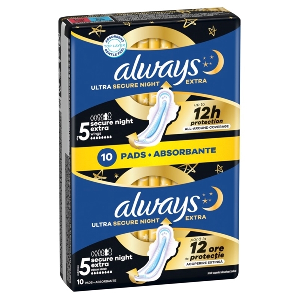 Εικόνα από Always Σερβιέτα Ultra Secure Νight Εxtra 10 Τεμαχίων dp