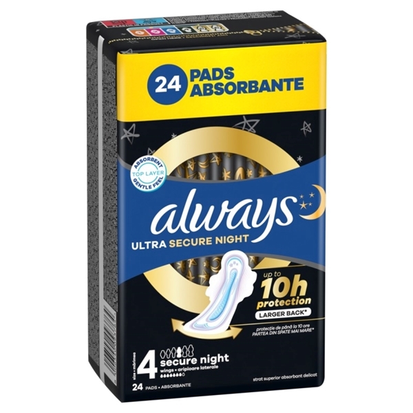 Εικόνα από Always Σερβιέτες Ultra Secure Νight 24 Τεμαχίων Gp