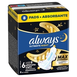 Εικόνα της Always Σερβιέτα Maxi Night Plaus 8 Τεμαχίων