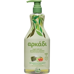 Εικόνα της Αρκάδι Υγρό Πιάτων Περγαμόντο & Γκρέιπφρουτ Αντλία με Πράσινο Σαπούνι(550ml)