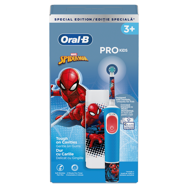 Εικόνα από Oral-B Eπαναφορτιζόμενη Oδοντόβουρτσα Vitality Pro Spiderman 3+ με θήκη ταξιδίου
