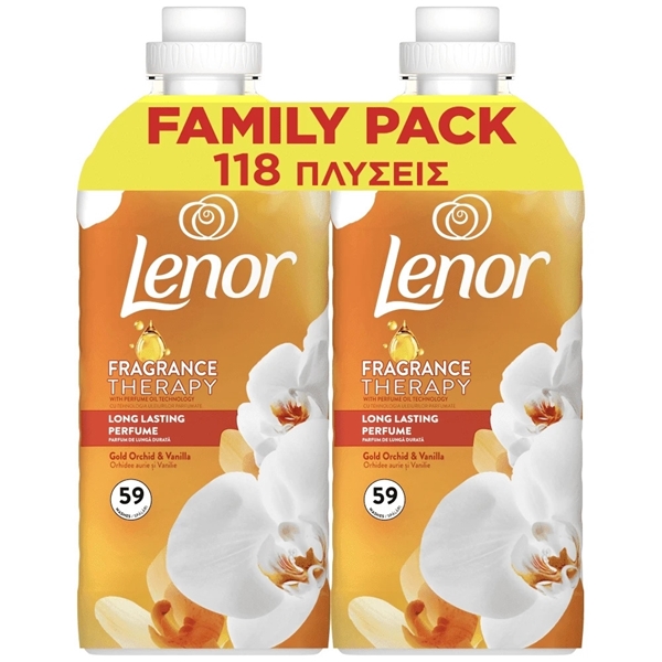 Εικόνα από Lenor Mαλακτικό Joy Gold Orchid 2 x 59 Mεζούρες