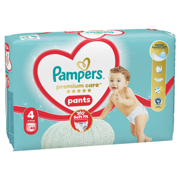 Εικόνα από Pampers Premium Pants No4 (9-15kg) 40 Tεμαχίων Jumbo