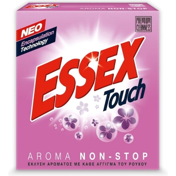 Εικόνα από Essex Touch Aroma Non-Stop Απορρυπαντικό Ρούχων σε Σκόνη 2.4kg (50 Μεζούρες)