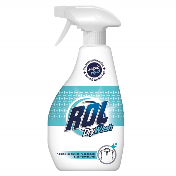 Εικόνα από Rol Dry Wash Spray Υφασμάτων για Στεγνό Καθάρισμα Χωρίς Νερό 325ml