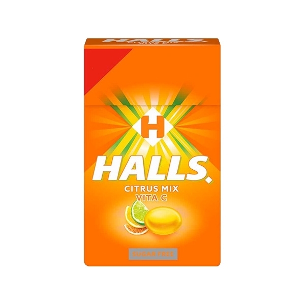 Εικόνα από Halls Καραμέλες Vita-C με Γεύση Mix Φρούτων Χωρίς Προσθήκη Ζάχαρης 28gr