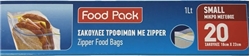 Εικόνα της Foodpack σακούλες τροφίμων με zipper No1 18x22cm 1,5lt 20τεμ