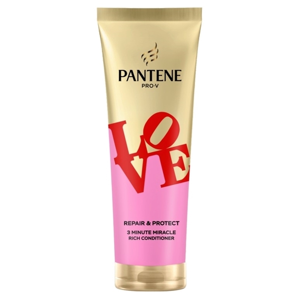 Εικόνα από Pantene LOVE Pro-V 3 Μinute Miracle Repair & Protect Conditioner για Αναδόμηση για Ξηρά Μαλλιά 220ml