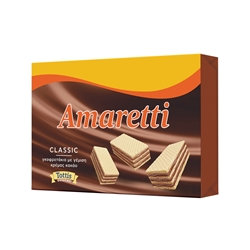 Εικόνα της Amaretti classic γκοφρέτα με γέμιση κρέμα κακάο 68gr