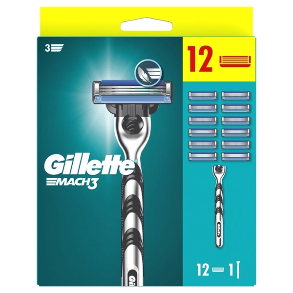 Εικόνα από Gillette Ανταλλακτικά Mach3 12τμχ + Ξυριστική Μηχανή