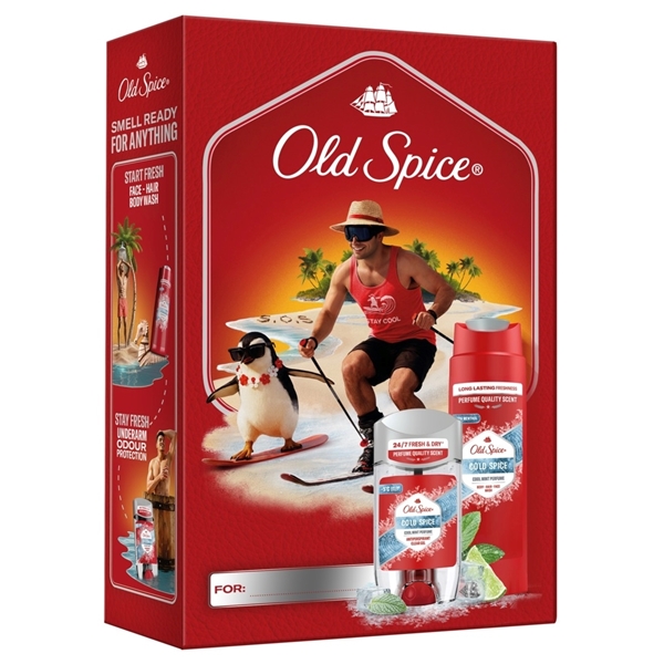 Εικόνα από Old Spice Σετ Δώρου Ski Fan Cold Spice  AP Clear Gel 70ml & Αφρόλουτρο 250ml