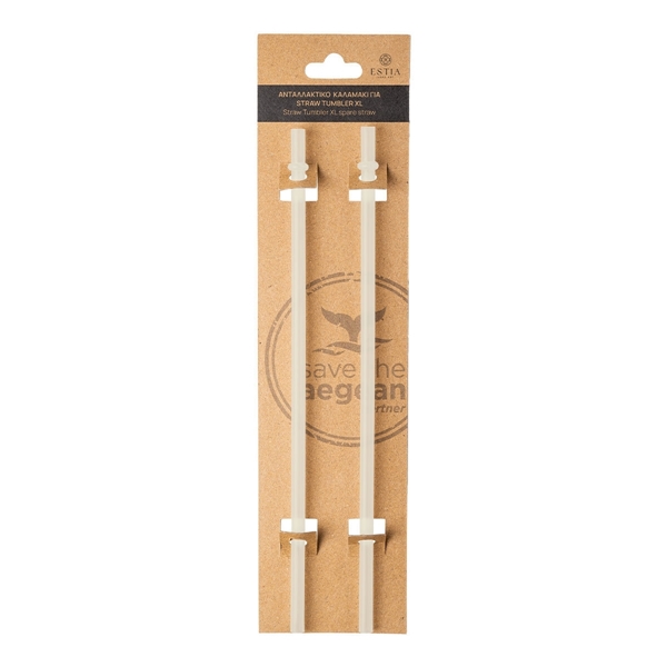 Εικόνα από Estia Ανταλλακτικά Καλαμάκια Straw Tumbler 900ml - Lily White