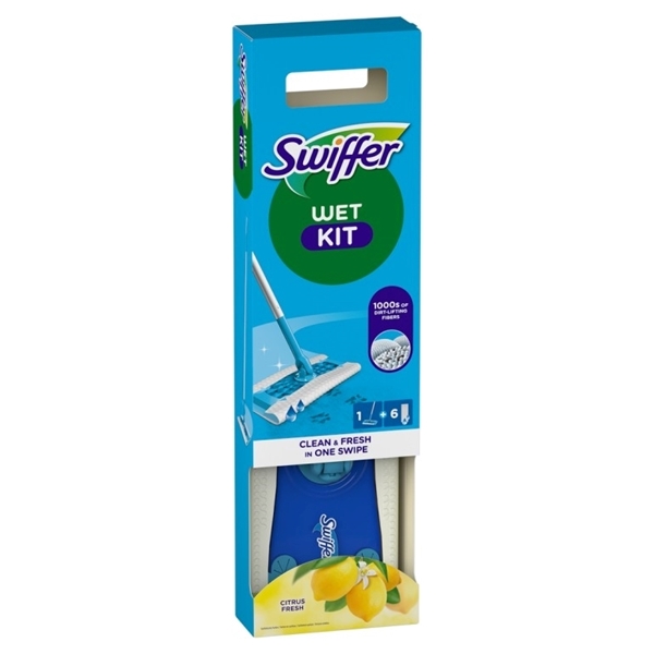 Εικόνα από Swiffer Dry Έτοιμη Σκούπα + 6  Wet Πανάκια