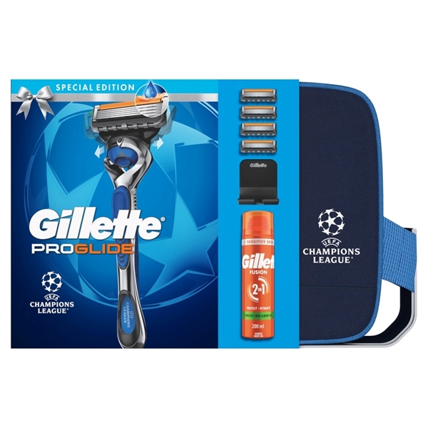 Εικόνα από Gillette Μηχανή Proglide (Λαβή+4 αντ/κά)+ Gel Fusion 200ml+ Τσαντάκι