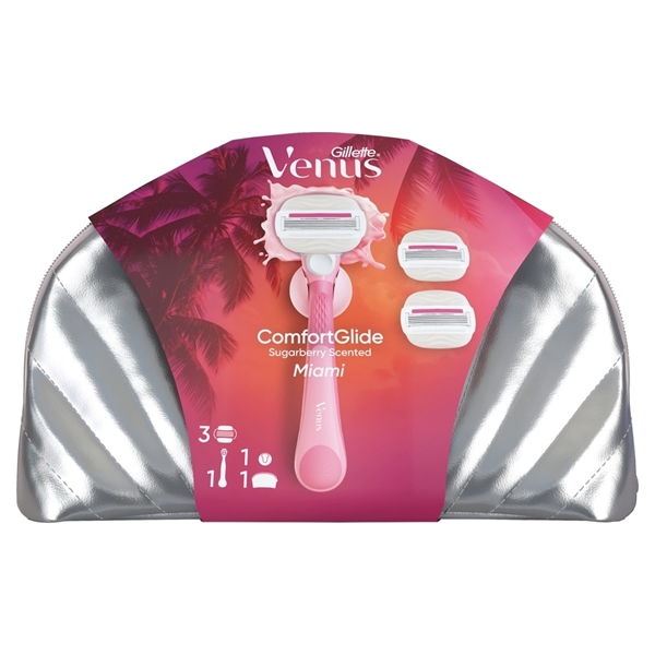 Εικόνα από Gillette Woman Mηχανή Venus Sugarberry Miami (Λαβή + 3 Aνταλλακτικά+ Hook+Τσαντάκι)