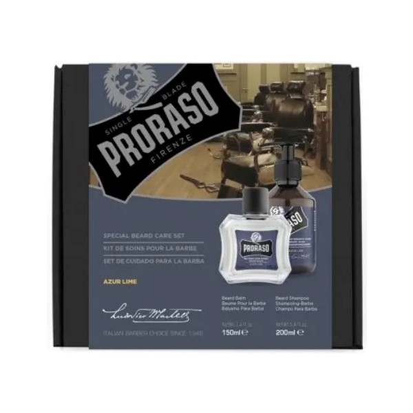 Εικόνα από Proraso Beard Gift Set Azur Lime (Shampoo 200ml & Balm 100ml)